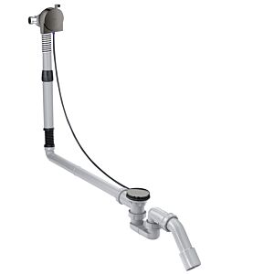 hansgrohe Exafill complete set 58317330 bath spout, waste and overflow set, polished black chrome