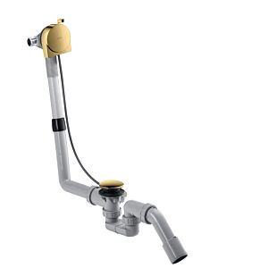 hansgrohe Exafill complete set 58307990 bath spout, waste and overflow set, polished gold optic