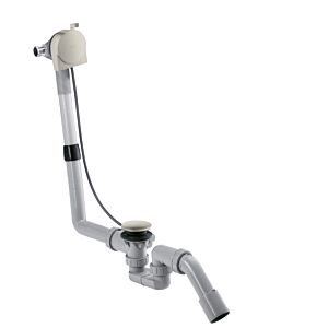 hansgrohe Exafill complete set 58307800 bath spout, waste and overflow set, stainless steel optic