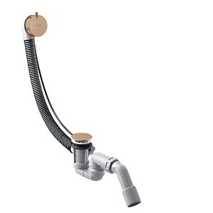 hansgrohe Flexaplus complete set 58316310 waste and overflow set, brushed red gold