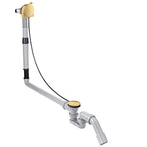 hansgrohe Exafill Komplettset 58317250 Wanneneinlauf, Ab- und Überlaufgarnitur, brushed gold optic