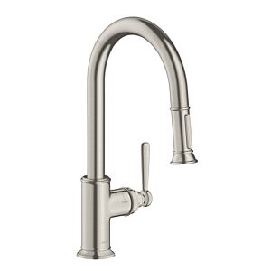 hansgrohe Axor Montreux Küchenarmatur 16581800 Edelstahl-Optik, Ausziehbrause, schwenkbar