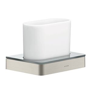 hansgrohe Axor tooth glass 42834800 glass, wall-mounted, stainless steel look