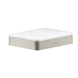 hansgrohe Axor soap dish 42803800 ceramic insert, stainless steel look