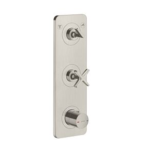 hansgrohe pre-assembly set 36703800 concealed thermostat module 380x120mm, with plate, stainless steel look