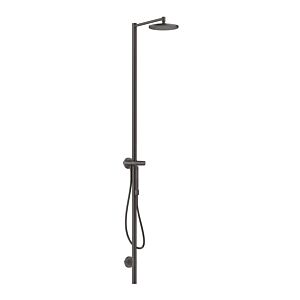 hansgrohe Axor Starck shower column 12670340 with overhead shower, hand shower, brushed black chrome