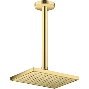 hansgrohe douche de tête Axor 35374950 montage au plafond ou au mur, 245x185mm, 1jet, laiton brossé