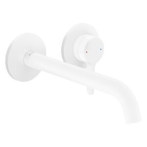 hansgrohe Axor One set de finition 48120700 ferrure à encastrer, avec poignée à levier et bec 220 mm, blanc mat