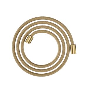 hansgrohe flexible de douche textile 28291250 2000 mm, écrou cylindrique des deux côtés, optique or brossé