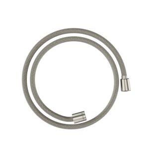 hansgrohe flexible de douche textile 28227800 1250 mm, écrou 1x conique, 1x cylindrique, aspect acier inoxydable
