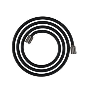 hansgrohe flexible de douche textile 28290340 2000 mm, écrou 1x conique, 1x cylindrique, chrome noir brossé
