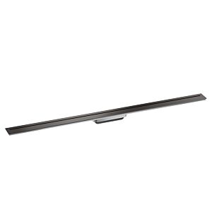 hansgrohe Drain caniveau de douche 42524340 1200mm, kit prêt à l&#39;emploi, gratuit dans la pièce, chrome noir brossé