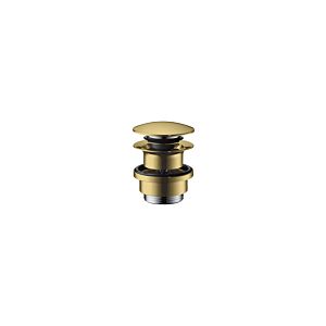 hansgrohe garniture de vidange 51300990 push-open, pour mitigeur lavabo et bidet, optique or poli
