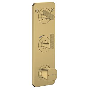 hansgrohe Thermostat Module 380/120 UP FS 49701950 cubic cut, Brushed Brass, concealed, with plate