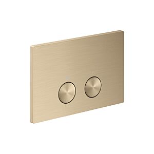 Plaque de déclenchement Hansgrohe Axor FlushPlate 42531140 pour double chasse, en métal, bronze brossé