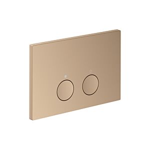 hansgrohe Axor FlushPlate flush plate 42531300 for dual flush, metal, polished red gold