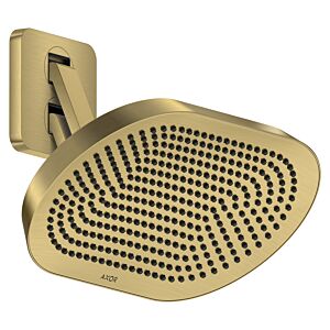 hansgrohe Axor ShowerSphere overhead shower 39745950 370x220mm, with movable shower arm, 2 jets, 11 l/min, brushed brass