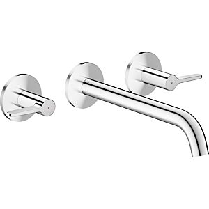 Mitigeur bain/douche 3 trous hansgrohe AXOR One 48431000 encastré, saillie 220 mm, pour montage mural, avec poignée à levier, chromé