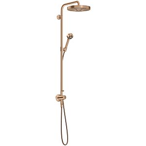 hansgrohe AXOR One Duschsystem mit Thermostat und Duschkopf 280 48796310 Unterputz-Fertigmontageset, 1 Strahlart , 12 l/min, brushed red gold
