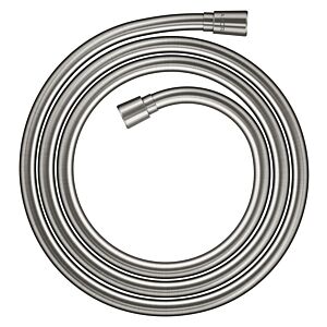 Flexible de douche Hansgrohe Axor One 28624800, effet métallique, conique aux deux extrémités, 2 m (200 cm), finition inox