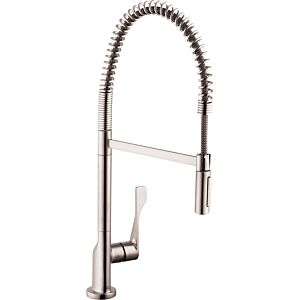 hansgrohe Küchen Armatur Axor Citterio 39840800 Semi-Pro, schwenkbarer Auslauf, Edelstahl-Optik