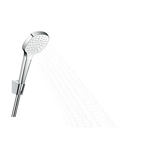 hansgrohe Croma Select E 1jet Wannenset 26424400 weiss-chrom, 125 cm Schlauch Isiflex