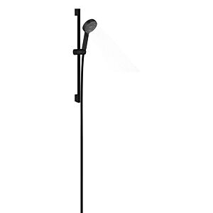 Ensemble de douche Hansgrohe Activera Select S 28045670, 2 jets, économie d&#39;eau +, avec barre de douche, Ø 95 mm, entraxe de perçage 625 mm, noir mat
