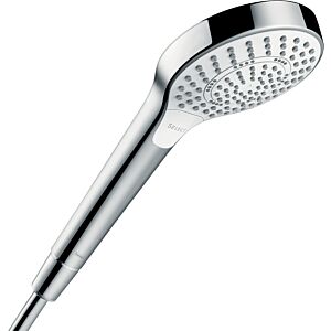 hansgrohe Croma Select S Multi Handbrause 26801400 weiss chrom, EcoSmart 9 l, DN15, Brausekopf Ø110mm