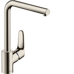 hansgrohe Focus Küchenarmatur 31817800 Edelstahl-Optik, 3-stufig schwenkbarer L-Auslauf