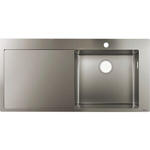Hansgrohe S715-F450 Einbauspüle 43306800 Edelstahl, 1 Hauptbecken, Abtropffläche