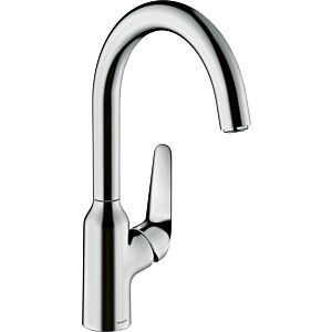 hansgrohe Focus M42 kitchen faucet 220 1jet 71802000 chrome, swivel spout 360°