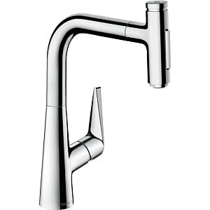 hansgrohe Talis kitchen fitting 73868000 chrome, with sBox, swivel range 110/150°