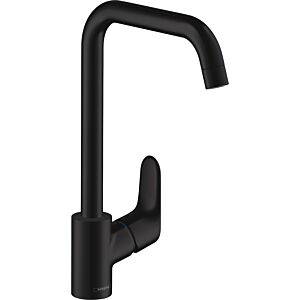 hansgrohe Focus M41-260 Küchenarmatur 1jet 31820670 mattschwarz, 3-stufig schwenkbarer Auslauf