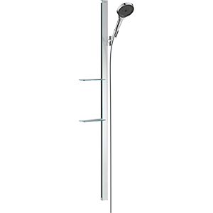 hansgrohe Rainfinity 130 3jet set de douche 27674000 pomme de douche 130 mm, barre de douche 150 cm, 9 l / min, chrome