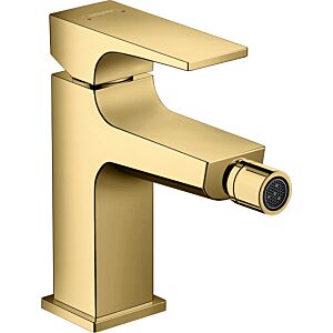 hansgrohe Metropol hansgrohe Bidet monocommande 32520990 saillie 129 mm, garniture de vidage push-open, optique or poli