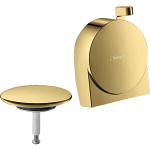 hansgrohe Exafill S Fertigmontageset 58117990 Wanneneinlauf, mit Schwallstrahl, polished gold optic