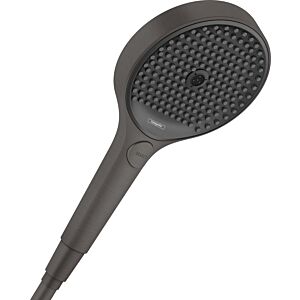 Douchette Hansgrohe Rainfinity 130 EcoSmart+ 26862340, pommeau de douche 130 mm, 3 jets, chrome noir brossé