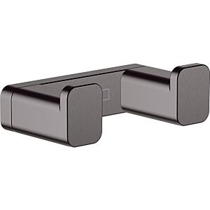 hansgrohe AddStoris double hook 41755340 wall mounting, metal, brushed black chrome