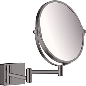 hansgrohe AddStoris shaving mirror 41791340, 1x and 3x magnification, wall-mounted, brushed black chrome