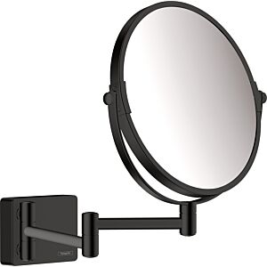 hansgrohe AddStoris shaving mirror 41791670, 1x and 3x magnification, wall-mounted, matte black