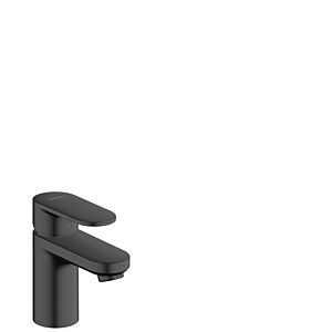hansgrohe Vernis Blend 70 Waschtischarmatur 71550670 mit Zugstangen-Ablaufgarnitur, mattschwarz
