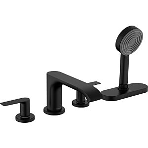 hansgrohe Vivenis 75444670 4-hole rim-mounted bath mixer, with sBox, matt black