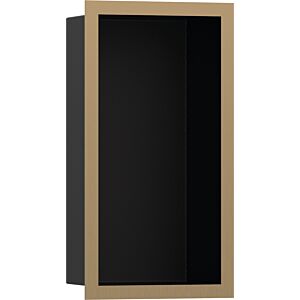 hansgrohe XtraStoris niche murale 56095140 30x15x10cm, avec cadre design, noir mat, bronze brossé