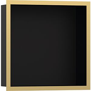 hansgrohe XtraStoris wall niche 56098990 30x30x10cm, with design frame, matt black, polished gold optic