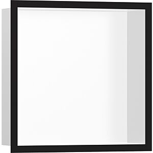 hansgrohe XtraStoris niche murale 56099670 30x30x10cm, avec cadre design, blanc mat, noir mat