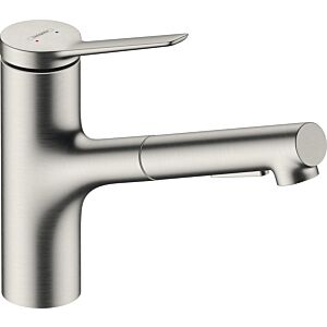 hansgrohe Zesis M33 kitchen mixer 74803800 hand spray, 2jet, sBox lite, Stainless Steel finish