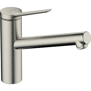 hansgrohe Zesis robinet de cuisine 74806800 basse pression, 1jet, chauffe-eau ouvert, finition en acier inoxydable