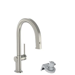 hansgrohe Aqittura M91 kitchen tap 76803800 pull-out spout, 1jet, Stainless Steel finish