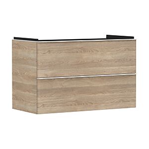 hansgrohe Xelu Q vanity unit 54033700 980x605x475mm, 2 drawers, natural oak, matt white