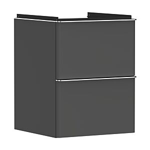 hansgrohe Xelu Q vanity unit 54020000 480x605x475mm, for hand washbasin, 2 drawers, diamond gray matt, chrome